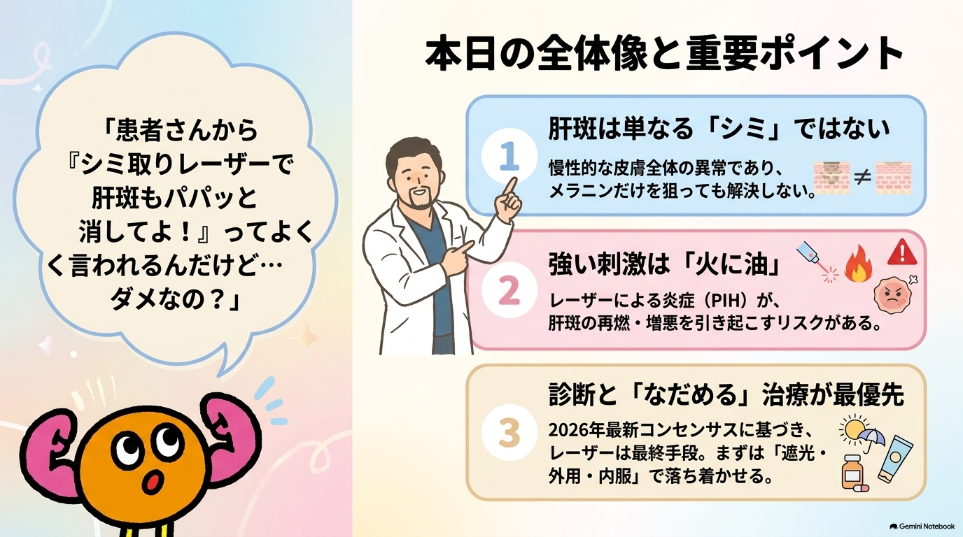 肝斑にピコスポットを当てると濃くなる?シミ取りレーザーで悪化する理由